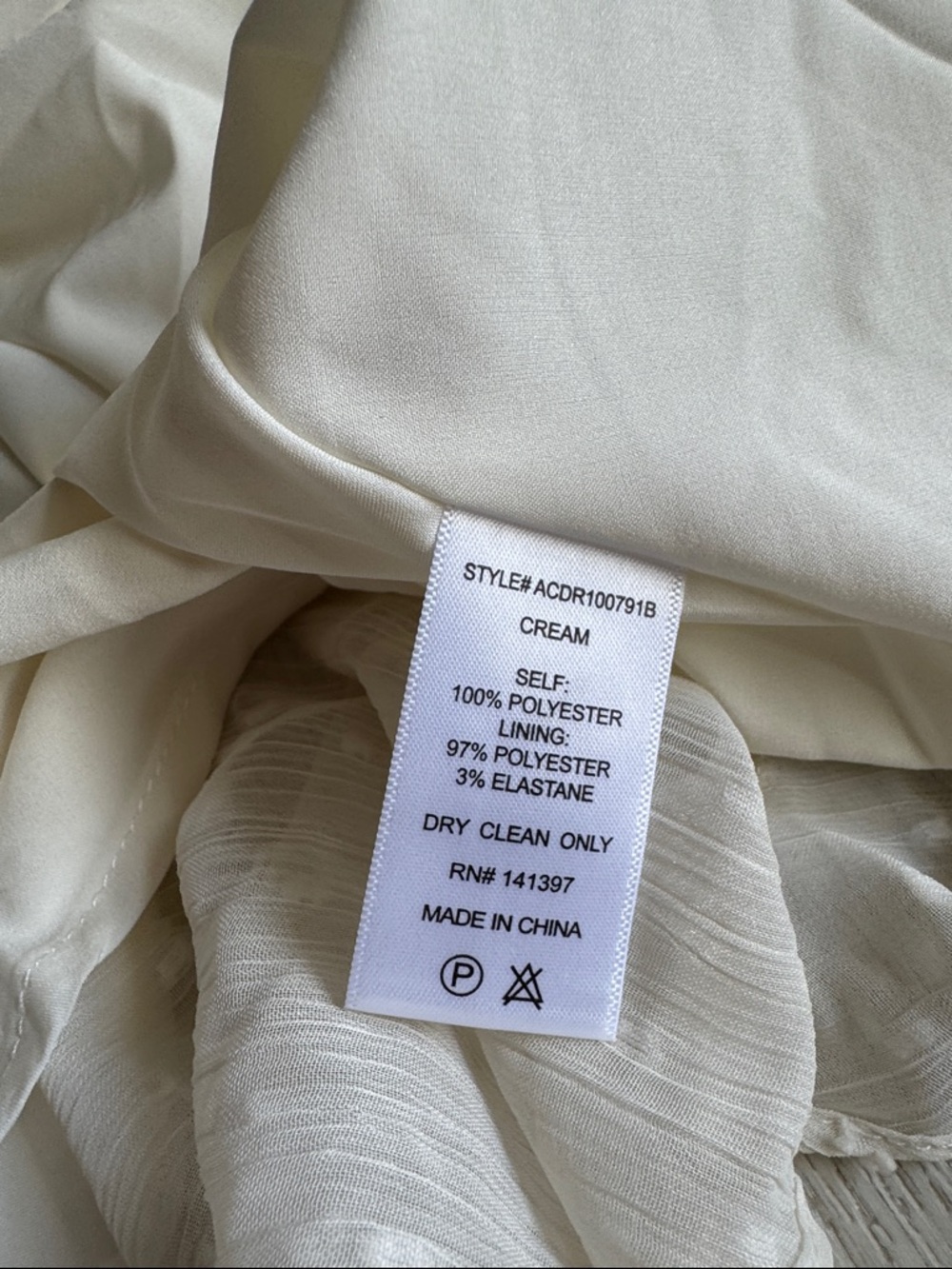 ASTR the Label Ivory White Devereaux Ruffle Ruched Flowy Mermaid Midi Dress LRG - Picture 10 of 13